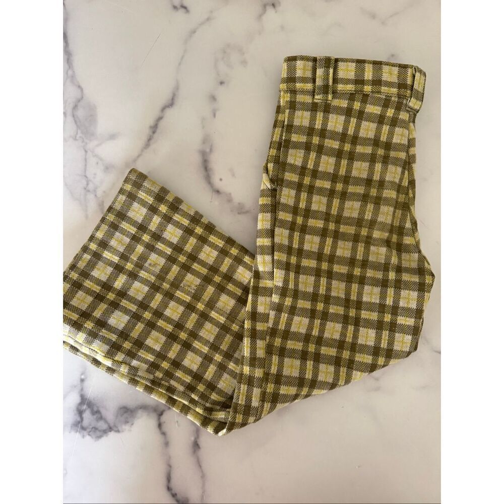 Sears Winnie the Pooh Kids unisex size 4-5T 70s vintage pants plaid bell bottom